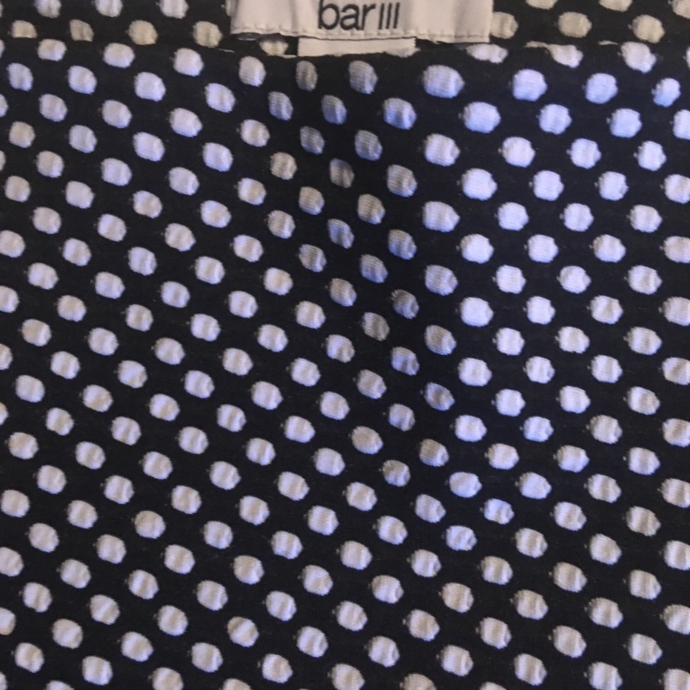 New- Bar III Black white poke-dot M Skirt - Picture 5 of 9